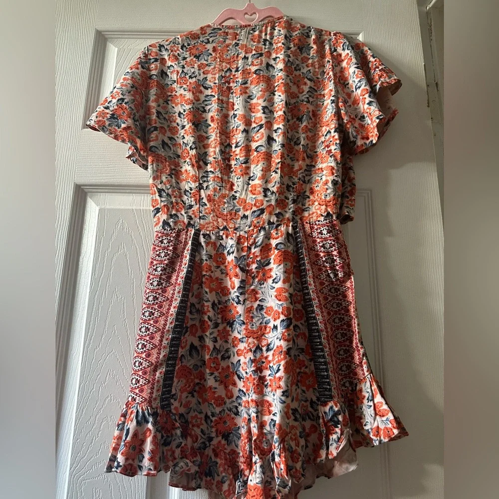 Free People Floral Tie-Front Romper - Picture 4 of 4